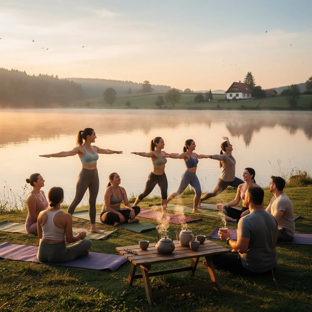 Záber na čajový lístok s návodom na prípravu upokojujúceho čaju