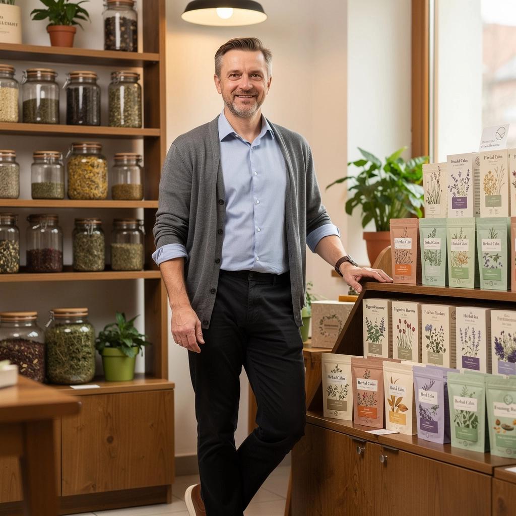 Žena vychutnávajúca si šálku bylinného čaju v prírodnom prostredí